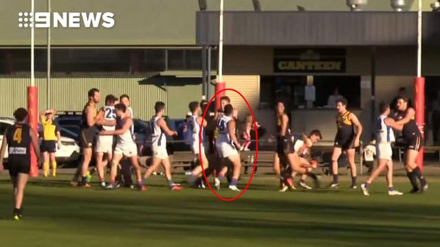 AFL diversity chief filmed landing brutal punch on football field