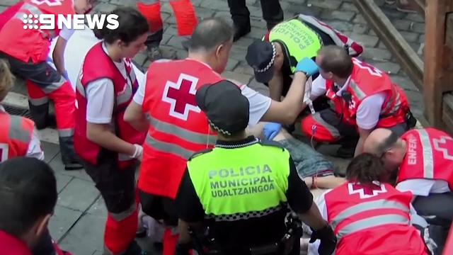 Americans, Spaniard gored during 'Running of the Bulls' Americans, Spaniard gored during 'Running of the Bulls'